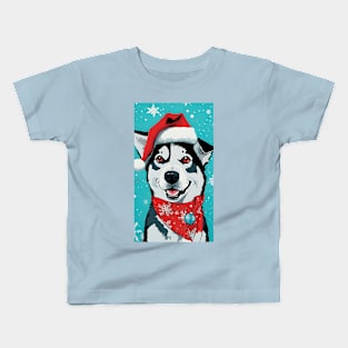 Winter Wonderland Husky Kids T-Shirt